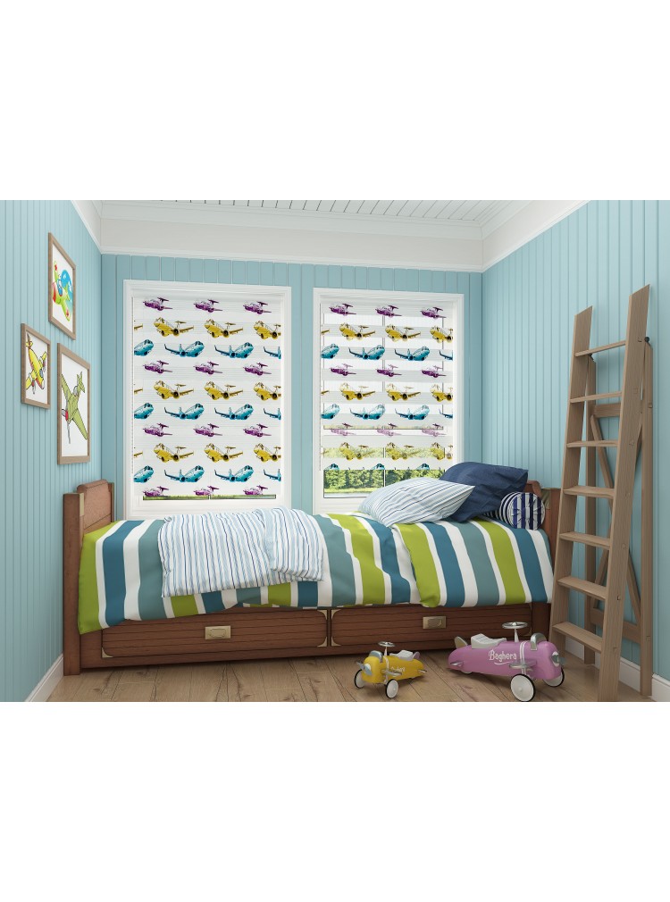ZEBRA PERDE RENKLİ UÇCAK MODELİ 